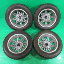 希少 スズキ純正 155/65R13 夏タイヤ 70-80%山 ブリヂストン K'GRID 4本 4穴PCD114.3 +45 アルトワークス ワゴンR セルボモード 中古新潟_画像3