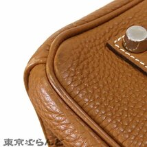 101677989 エルメス HERMES バーキン 35 □H刻印 茶 ゴールド シルバー金具 トゴ ハンドバッグ レディース_画像7