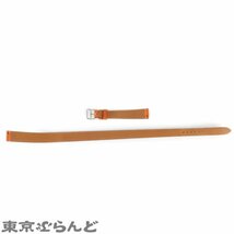 101676180 エルメス HERMES ドゥブルトゥール ベルト □P刻印 オレンジ シルバー金具 スイフト 腕時計ベルト レディース 幅12mm_画像2