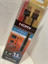 ◆新品◆未開封◆エレコム HDMI ケーブル 1.5m 4K × 2K解像度　3D FULL HD 1080p ARC機種対応対応 ACA-HD14SS15BK 金メッキ3重シールド1.5_画像1