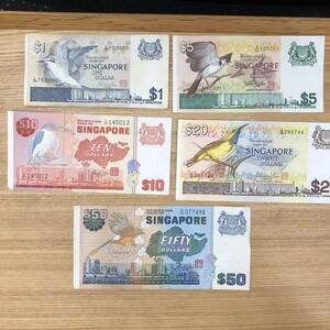 外国紙幣　旧紙幣　シンガポール　新嘉坡　Singapore dollar おまとめ　sk27