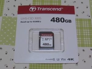 Transcend・SDXCメモリーカード・TS480GSDC300S・480GB・CLASS10・UHS-I Class3・V30