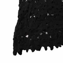 総レースのフレアスリーブ ワンピースドレス 黒 Mサイズ インナーペチコートドレス付き レディースウェア_画像6