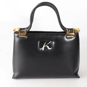 ◆ ◇ Kitamura Kitamura Yokohama Motomhi Motomachi Sidbag Формальная сумка черная x золотая сумка ◆ ◆