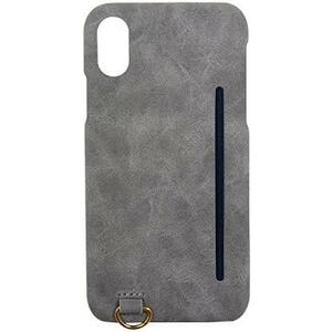  free shipping *[ with translation * unused goods ]iPhone XS|iPhone X (5.8 -inch ) soft PU leather case variegated function . gray # card pocket equipped 