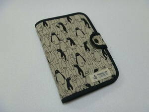  postage included! penguin .bisili pattern. . medicine notebook & examination ticket inserting passbook case repeated .1