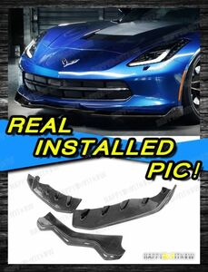  Chevrolet Corvette 7 generation C7 type Z06 Z51 carbon front lip spoiler 3pcs type 2014-2019 FL-51088