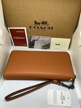 ☆新品未使用　正規品　COACH　コーチ　C3548　長財布　ホースアンドキャリッジ　カラーブロック　レザー　ストラップ付　QBGIN☆_画像5