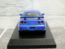 1/64　京商　スカイライン＆GT-R　NEO　ミニカーコレクション　スカイライン　GT-R　BNR34　ブルー_画像8