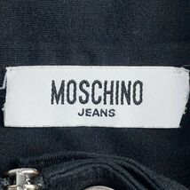 美品 Moschino モスキーノ ジーンズ スタンドカラーパフスリーブトップス ジップ シルバーボタン レディース 黒 ブラック サイズ00*EC776_画像5