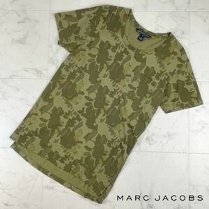 美品 MARC BY MARC JACOBS マークバイマークジェイコブス 迷彩 クルーネック半袖Tシャツ メンズ トップス カーキ サイズM*FC341