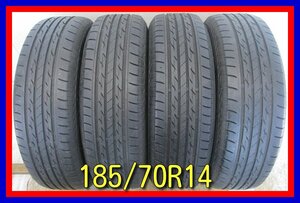 ■中古タイヤ■　185/70R14 88S BRIDGESTONE NEXTRY ECOPIA アリオン プレミオ ノート フリード等 夏タイヤ オンロード 送料無料　A913