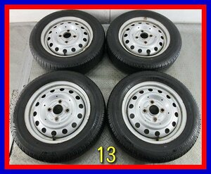 ■中古タイヤホイール■ 13インチ 4J +45 4H 100 BRIDGESTONE ECOPIA NH100C 155/65R13 73S S 夏 激安 送料無料 J880