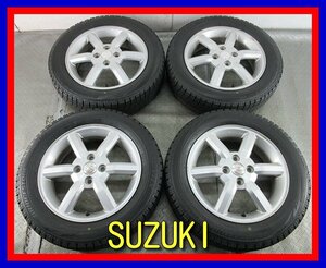 ■中古タイヤホイール■　SUZUKI 純正 15インチ 4.5J +50 4H 100 BRIDGESTONE VRX 165/65R15 81Q 冬 ST 激安 送料無料 J891