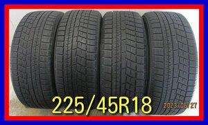 ■中古タイヤ■　225/45R18 95Q YOKOHAMA ice GUARD IG60 クラウン オデッセイ レガシィ等 冬タイヤ スタッドレス 激安 送料無料 A905