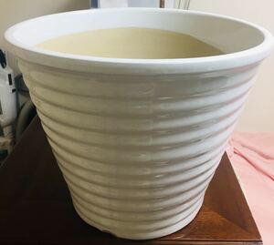  new goods unused plant pot ceramics largish diameter 31 cm× height 27cm