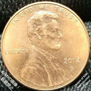 1セント硬貨 2014 D アメリカ合衆国 リンカーン 1ペニー 貨幣芸術 Coin Art 1 Cent Lincoln 1Penny United States coin 2014 D