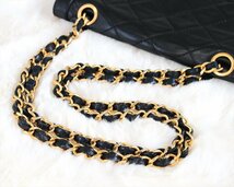 美品 希少 シール 有 1円 CHANEL シャネル パリ限定 ミニ マトラッセ Wフラップ チェーン ショルダーバッグ ターンロック ブラック C515_画像6