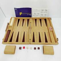 ●テンヨー バックギャモン ボードゲーム BACKGAMMON アタッシュケース型 日本バックギャモン協会公認 M1078_画像1