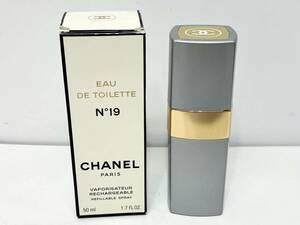 ●シャネル N°19 EDT 50mL CHANEL EAU DE TOILETTE 香水 フレグランス フランス製 VAPORISATEUR RRECHARGEABLE REFILLABLE SPRAY S2144