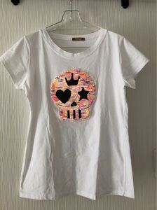 ドクロ スパンコール Tシャツ