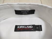 ★新品　KIRKLAND SIGNATURE　カークランド　シグネチャー　ビジネスシャツ　★半袖　★ホワイト　★ノンアイロン_画像4