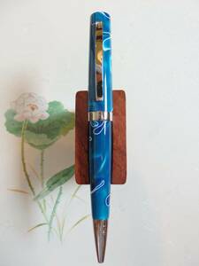 ◆【試筆程度・ほぼ未使用】オマス　ボローニャコレクション　アクア　ツイスト式ボールペン