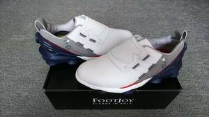 新品 フットジョイ ツアー アルファ ボア ホワイト×ネイビー 26.5 footjoy ゴルフシューズ BOA 日本正規品　