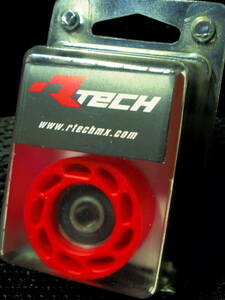 送料0円! CRF250R CRF450R CRF250X CRF450X CR125R CR250R 専用チェーンローラー38mm/赤色 R-TECH製 在庫あり即納!モトクロス/エンデューロ