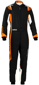【新品】sparco スパルコ レーシングスーツ THUNDER サンダー CIK/FIA Level-2公認 ブラック/オレンジ XXLサイズ
