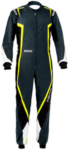 【新品】SPARCO スパルコ レーシングスーツ KERB カーブ CIK/FIA Level-2公認 グレー/イエロー XLサイズ