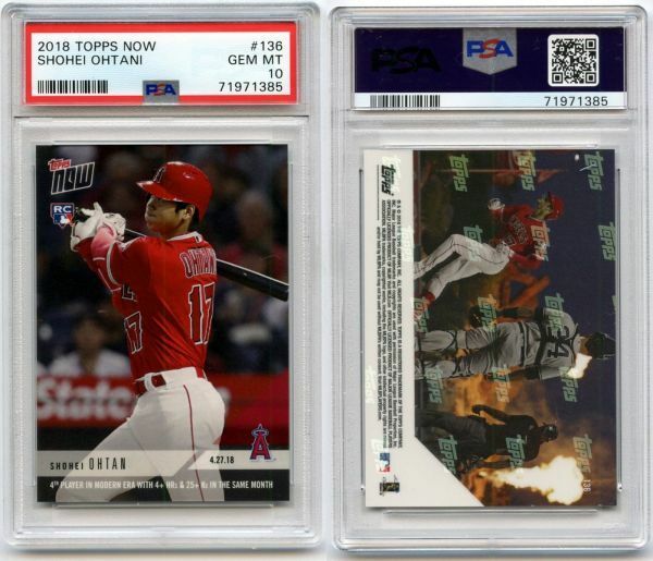 PSA10 GEM MINT 大谷翔平 2018 Topps Now #136 SHOHEI OHTANI ルーキーカード RC Rookie Card PSA鑑定カード