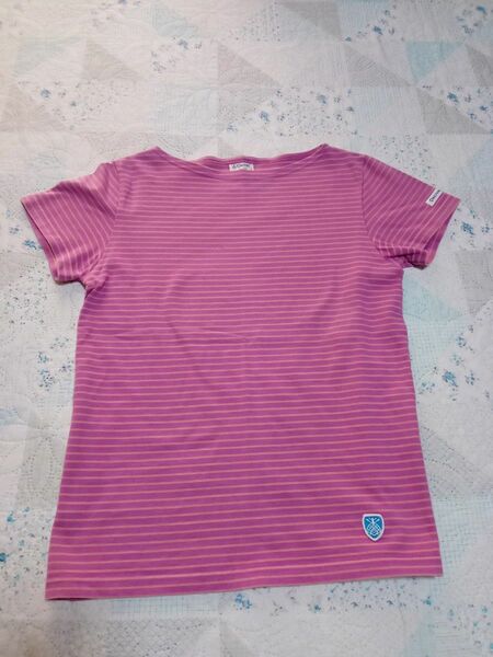 レイビームス×ORCIVALピンク・パープル系　　　　　　ボーダーTシャツ