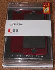 ☆新品★ELECOM iPhone5s/5/SE アルミパネル レッド