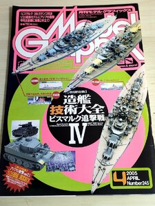 月刊モデルグラフィックス/Model Graphix 2005.4 Vol.245 造艦技術大全/模型製作/戦闘機/ガンダム/フィギュア/プラモデル/雑誌/B3222558