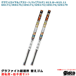 ソフト99 ガラコワイパー グラファイト超視界 替えゴム 車種別セット クラウン H13.8～H15.11 171/175/173/179系 運転席+助手席