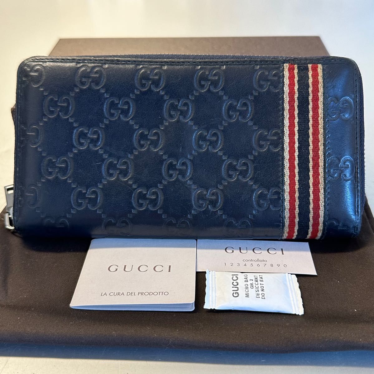 新品同様 希少 グッチ GUCCI 財布 長財布 クロコ ラウンドファスナー