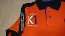 Ralph Lauren CUSTOM FIT ラルフローレン SLALOM KAYAK K1 SINGLE ポロシャツ 鹿の子 M オレンジ 黒 青_画像5