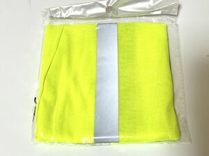 [ free shipping ] multifunction tube bandana fluorescence yellow × Reflect line new goods unused { face mask / head wear / neck warmer }