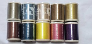  thread 996 Kuroneko seal sewing-cotton 50 number 130m silk 100% 10 color 10 point unused cheap! including in a package welcome!