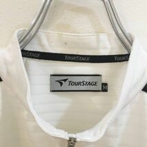 ◆お洒落な逸品◆TOURSTAGE/ツアーステージ 半袖 ハーフジップ 襟付きウェア ゴルフ シャツ ホワイト 白 メンズ M ON1986_画像6