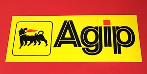 Agip ステッカー ① アジップ motor oils オイル 