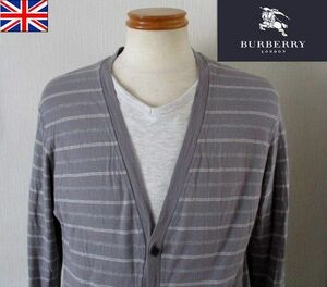 * мужской Burberry London BURBERRY LONDON хлопок окантовка рисунок длинный рукав кардиган L размер серый 