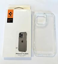 508t1637☆ Spigen iPhone13Proケース 半透明 ガラス ストラップホール付き 衝撃吸収 米軍MIL規格取得 9H 背面強化ガラス 薄型 黄変抑制_画像1