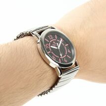 時計ベルト 蛇腹ベルト伸縮ベルト 腕時計 バンド ベルト ステンレス シルバー 　交換工具 バネ棒付 　14ｍｍ　送料無料_画像3