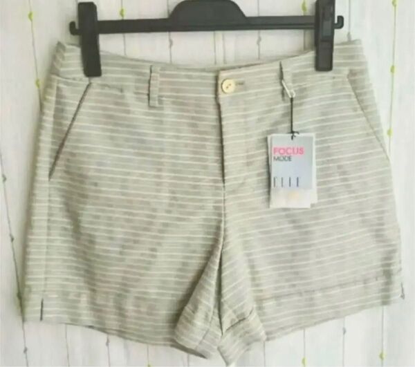 新品未使用☆ELLE☆ショートパンツ(グリーン系)