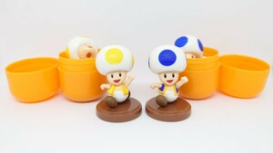  chocolate egg New Super Mario Brothers Wiikinopio blue yellow color 2 piece set figure Nintendo mario Kinopio Toad