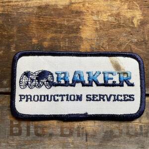 【USA vintage】ワッペン　BAKER PRODUCTION SERVICES 工業　刺繍ワッペン　インダストリアル　アメリカ　ビンテージ　パッチ