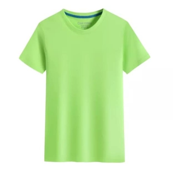 普通のTシャツ　無地カラー　Fruit green　Lサイズ　綿100％