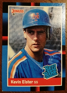 ★RC ルーキー KEVIN ELSTER DONRUSS 1988 #37 MLB メジャーリーグ 大リーグ RATED ROOKIE ケビン エルスター NEW YORK METS NY メッツ